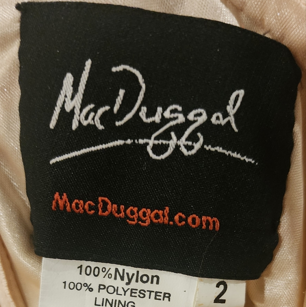 Mac Dugall, NWOT one-shoulder fully embellished evening gown Style #4982